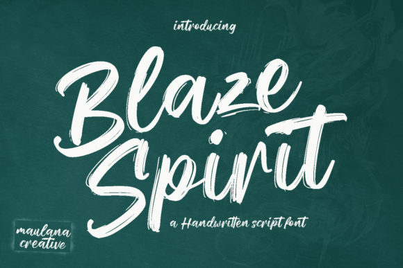 Blaze Spirit: A Dynamic Brush Script Font for Creative Projects
