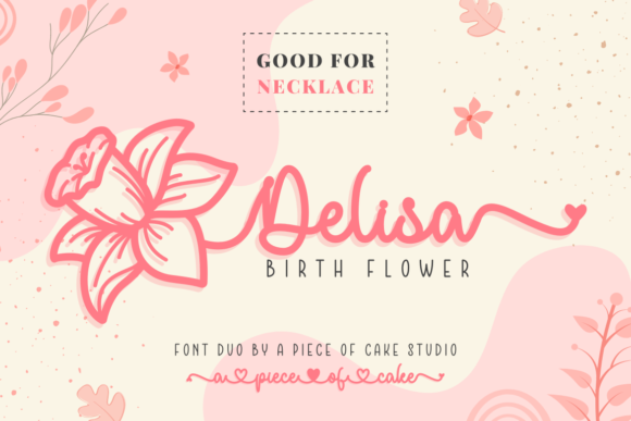 Delisa Birth Flower Duo: A Vintage-Inspired Font for Creative Expression