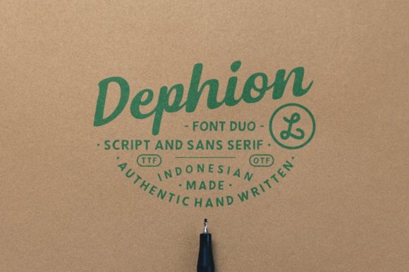 Dephion: A Handmade Font with Natural Charm