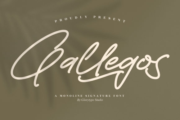 Gallegos – A Versatile Monoline Script Font for Creative Projects