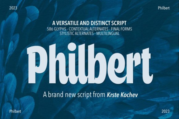 Philbert: A Modern Script Font with Versatile Style