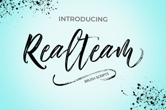Realteam: A Classy and Charming Brush Style Font for Creative Projects