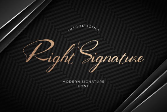 Right Signature: A Versatile Script Font for Modern Design Projects