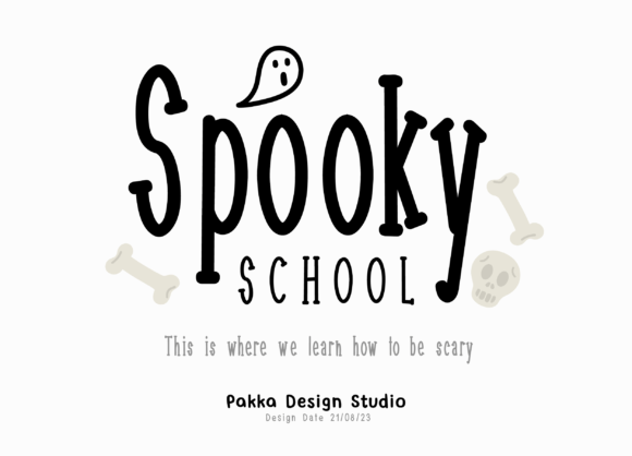 Spooky School Halloween Doodle Font